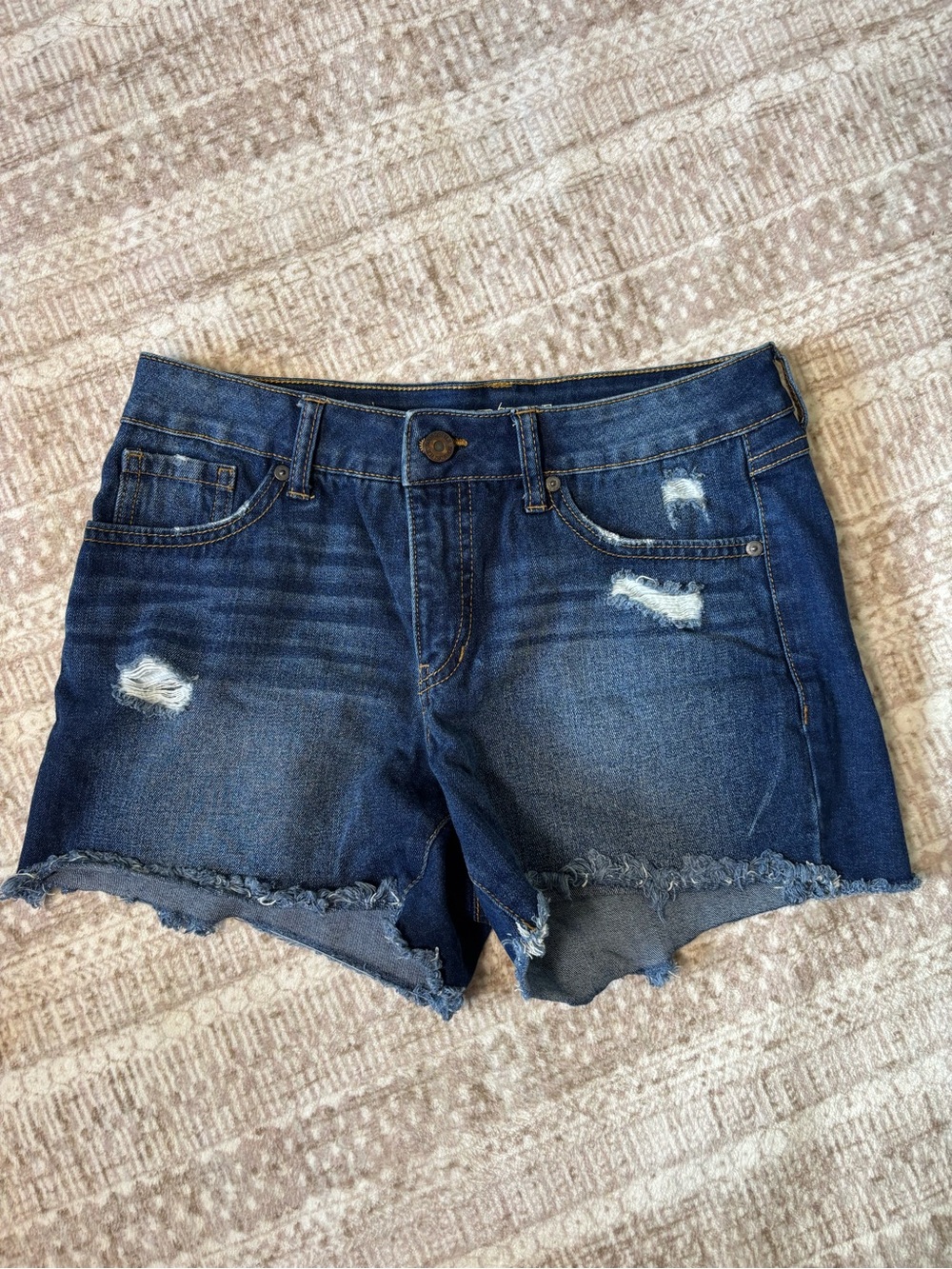 Sound Style Jamie Short Blue Denim Cut-Off Shorts Mid Rise Easy Fit 5-Pocket 6